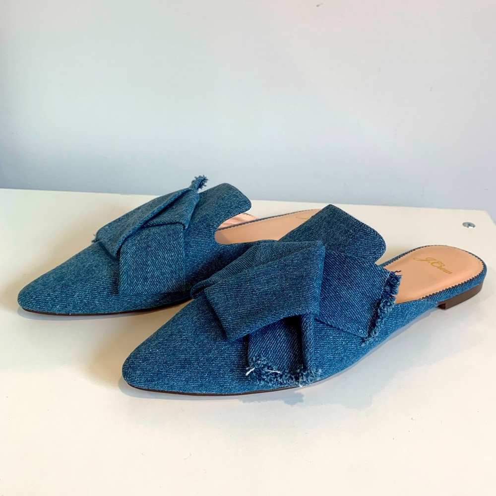 Denim Jcrew pointed flats